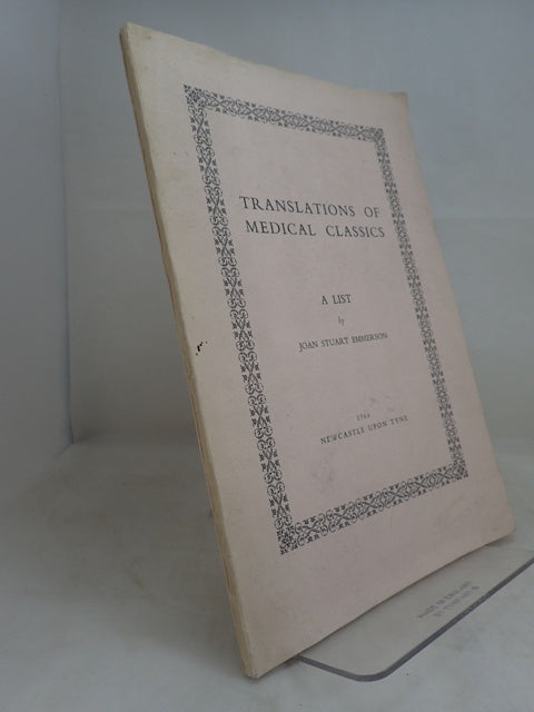 Translations of Medical Classics: A List