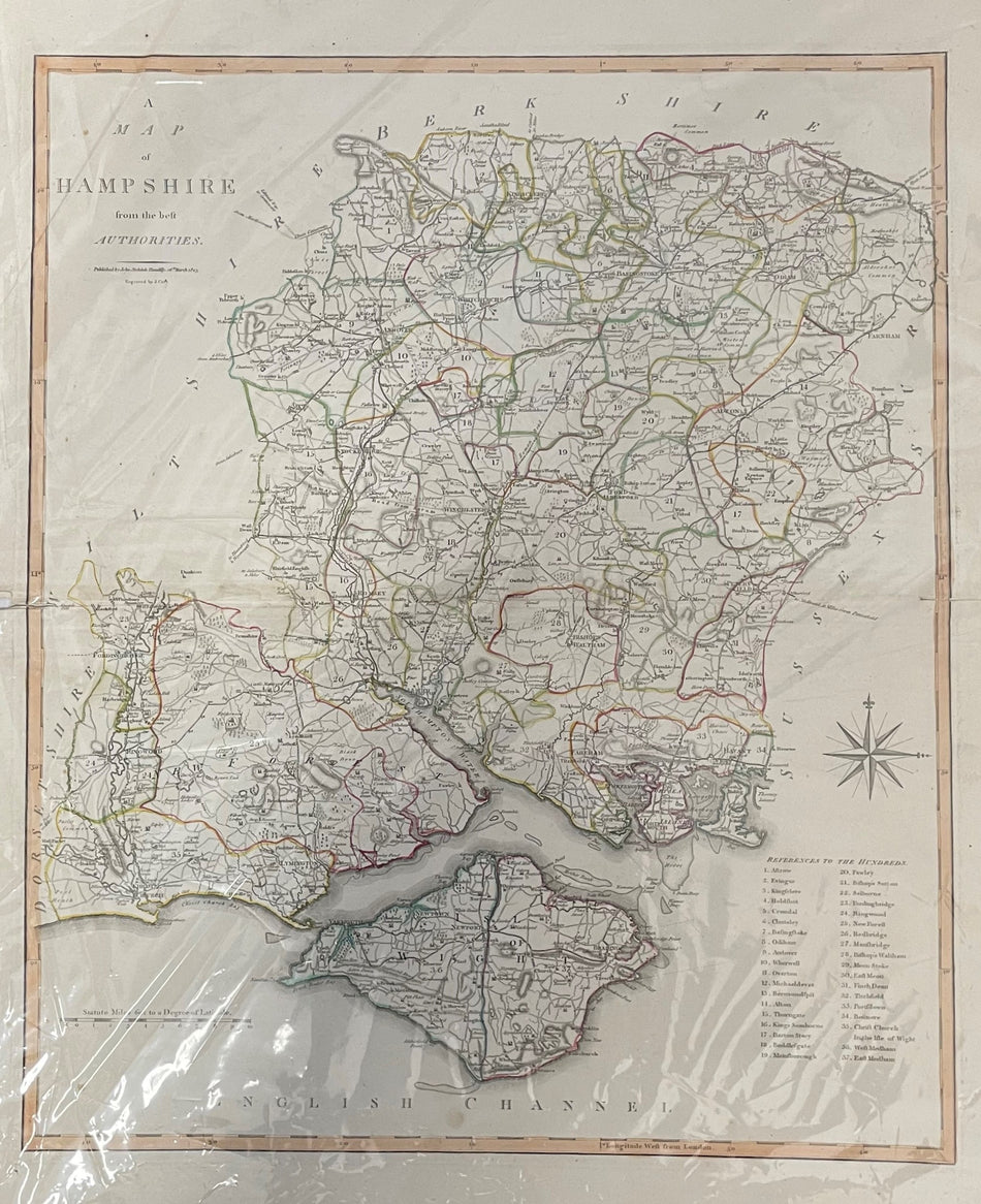 Cary's New English Atlas - Of Map Hampshire