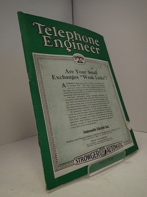 Telephone Engineer Magazine; Volume 32, No 7; July 1928
