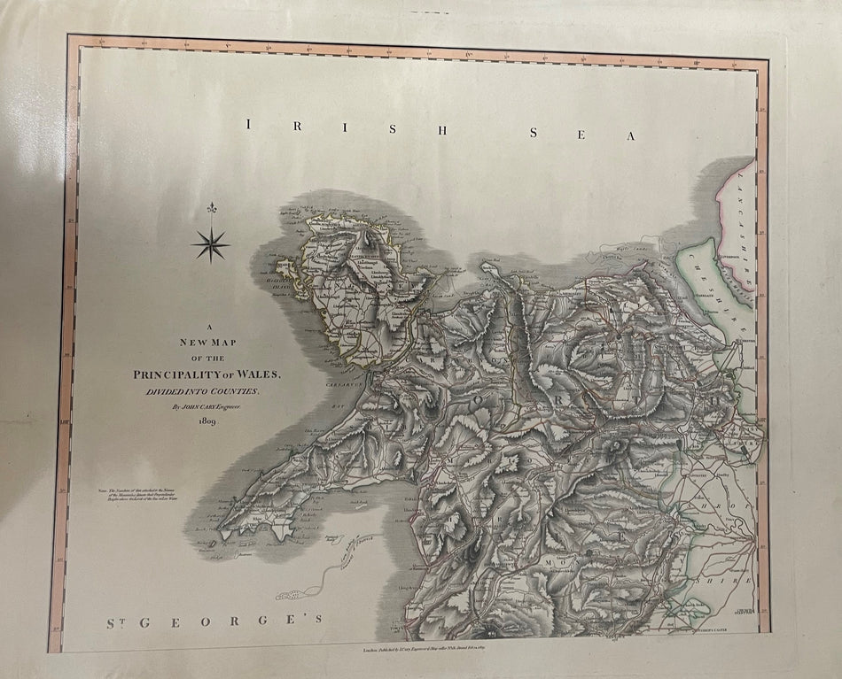 Cary's New English Atlas - Map Of North Wales
