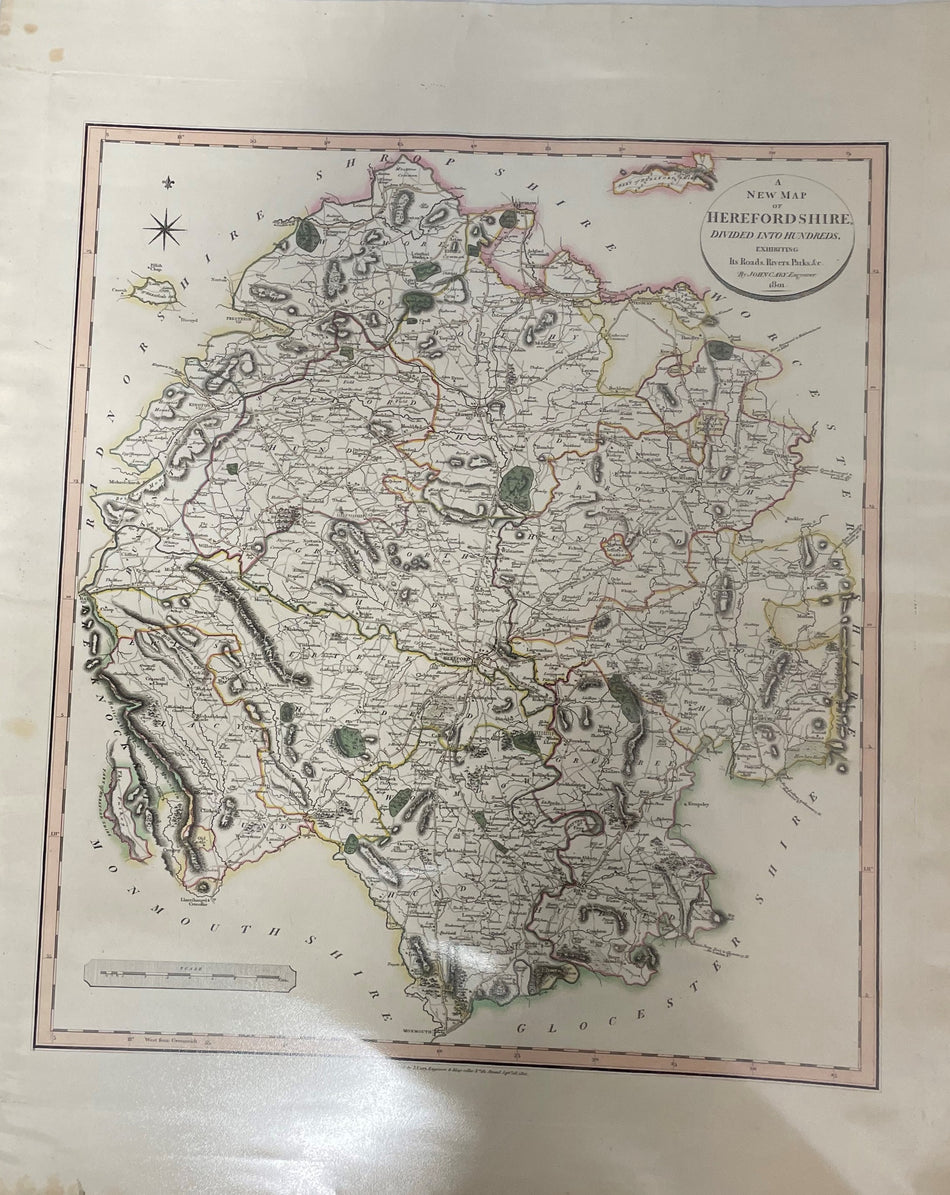 Cary's New English Atlas - Map Of Herefordshire