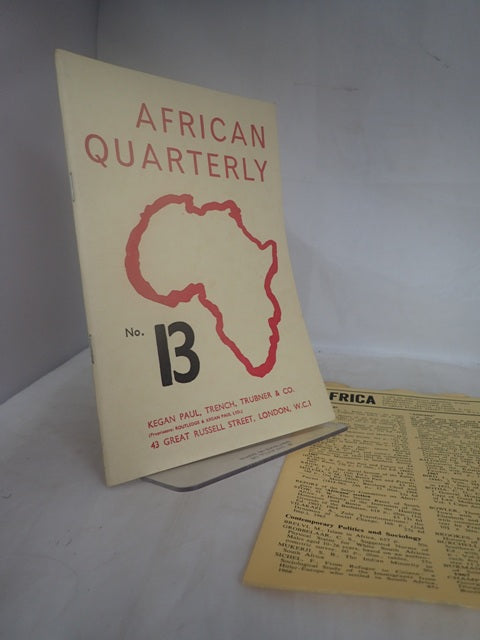 African Quarterly: No 13 (May 1967)